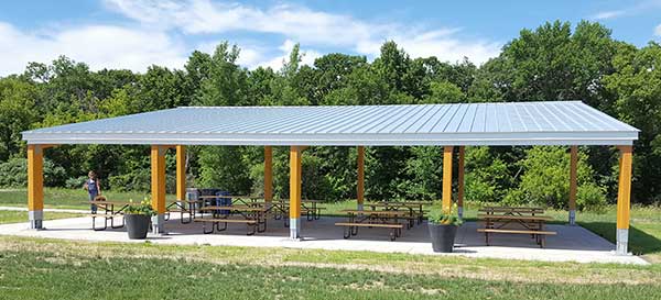 wood picnic tables