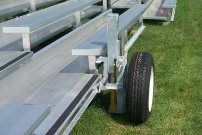 portable bleachers wheel