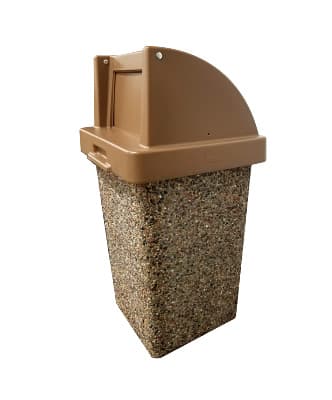 quick ship concrete trash receptacles