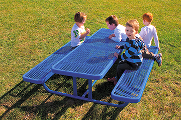 metal picnic tables