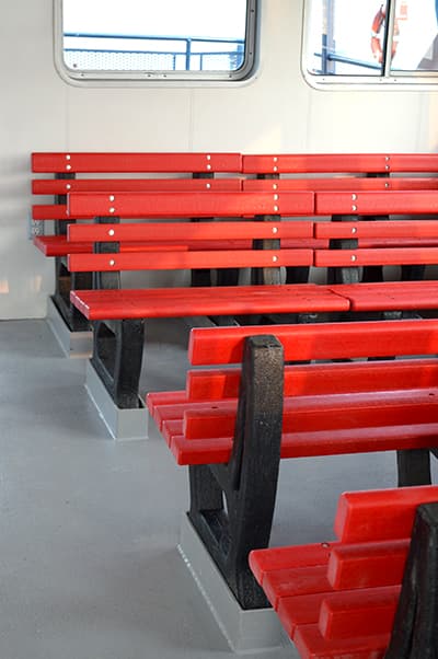 recycled plastic benches