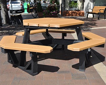 recycled picnic tables