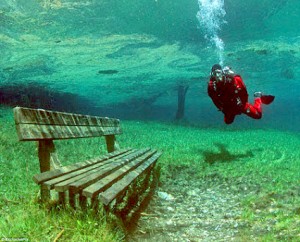underwater bench placement