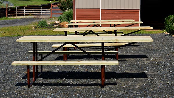 Wooden Picnic Tables Now Featured At Therapeutic Equine Riding Center