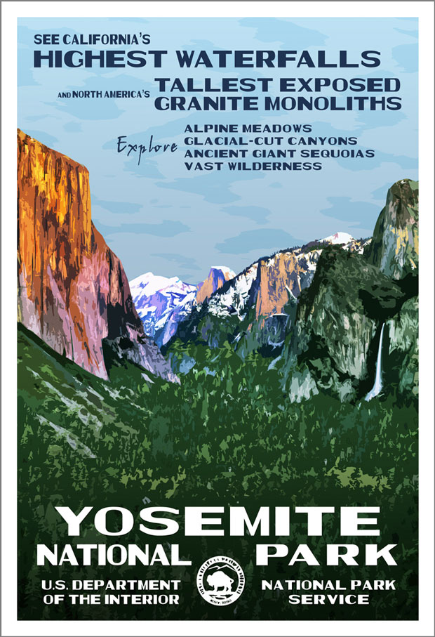 yosemite national park poster
