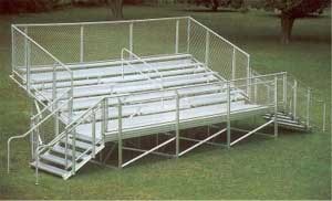 5 row elevated bleachers