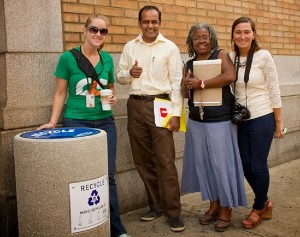 City of Cleveland recycling receptacles