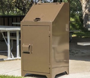 Bear proof trash receptacle