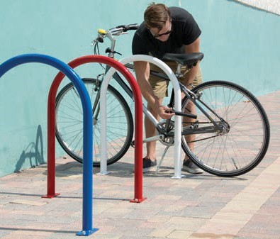 U-shaped bicycle racks