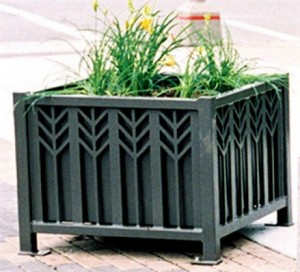 commercial metal planters