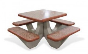 concrete picnic tables