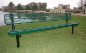 metal benches with thermoplastic coatings