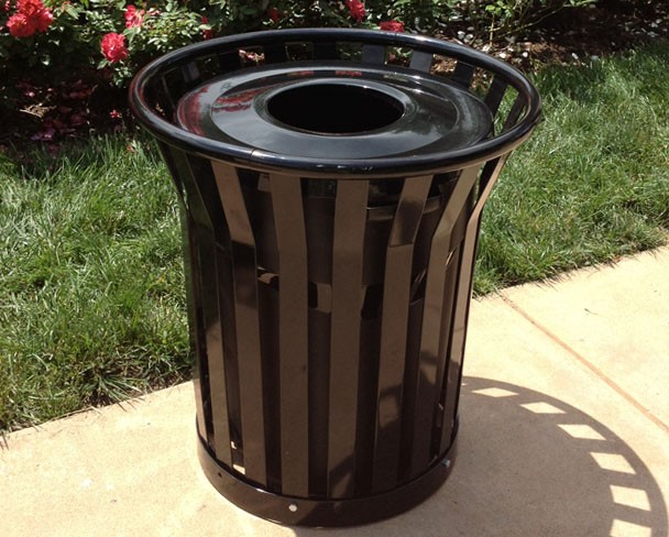 outdoor trash can