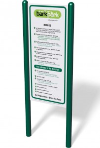 Dog park signage