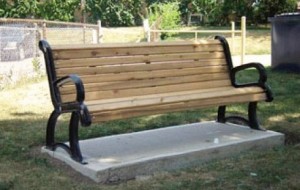 Wooden benches